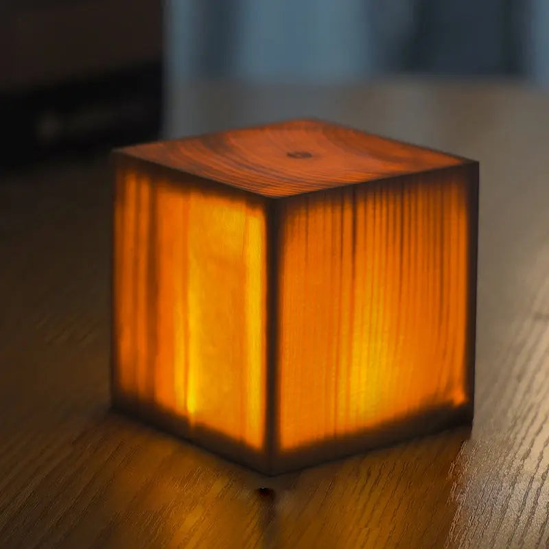 ÉclatBois LED Rechargeable Table Lamp with Touch Control for Home and Office