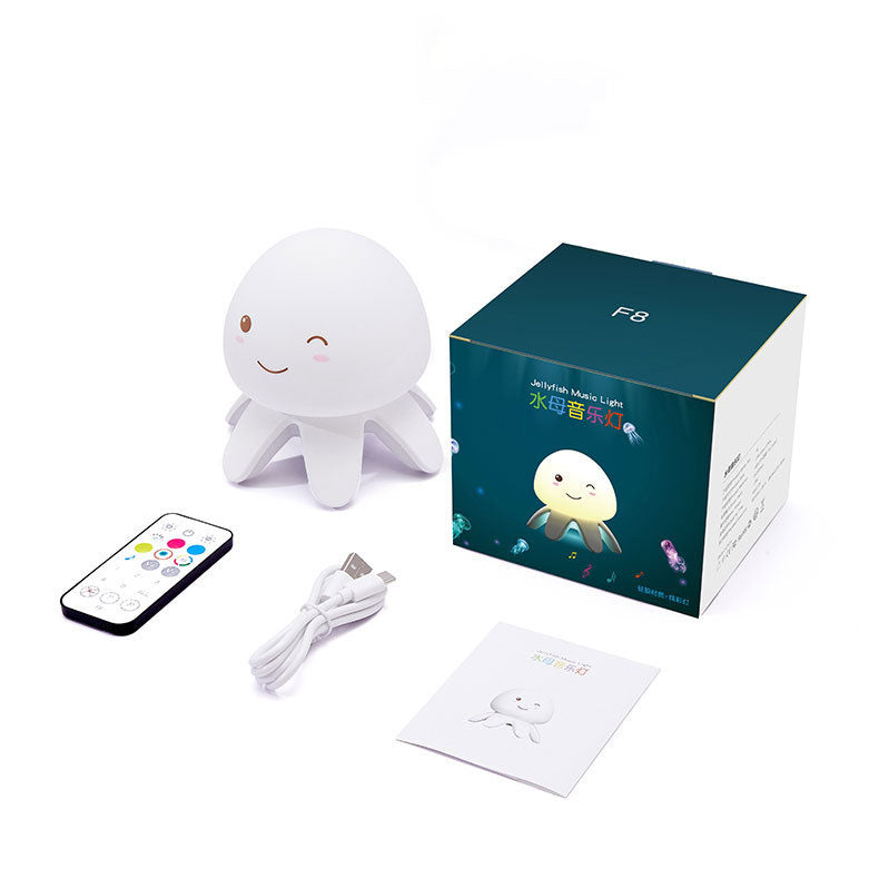 Kreative Silicone Jellyfish Music USB Rechargeable LED Night Light Lamp