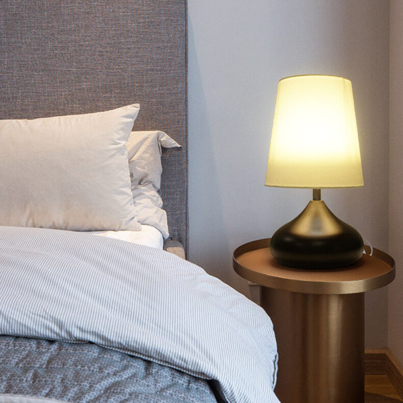 Modern Simple ABS Shade LED Table Lamp with Multiple Switch Options