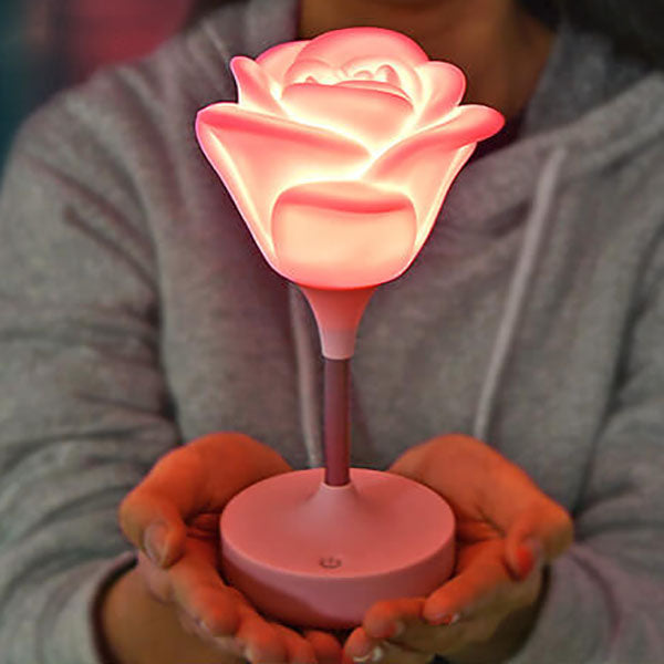 Kreative Romantic Pink Rose USB Rechargeable Touch LED Table Lamp