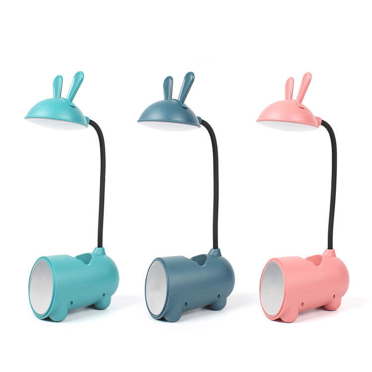 Cartoon Creative Rabbit LED Touch USB Desk Lamp Holder