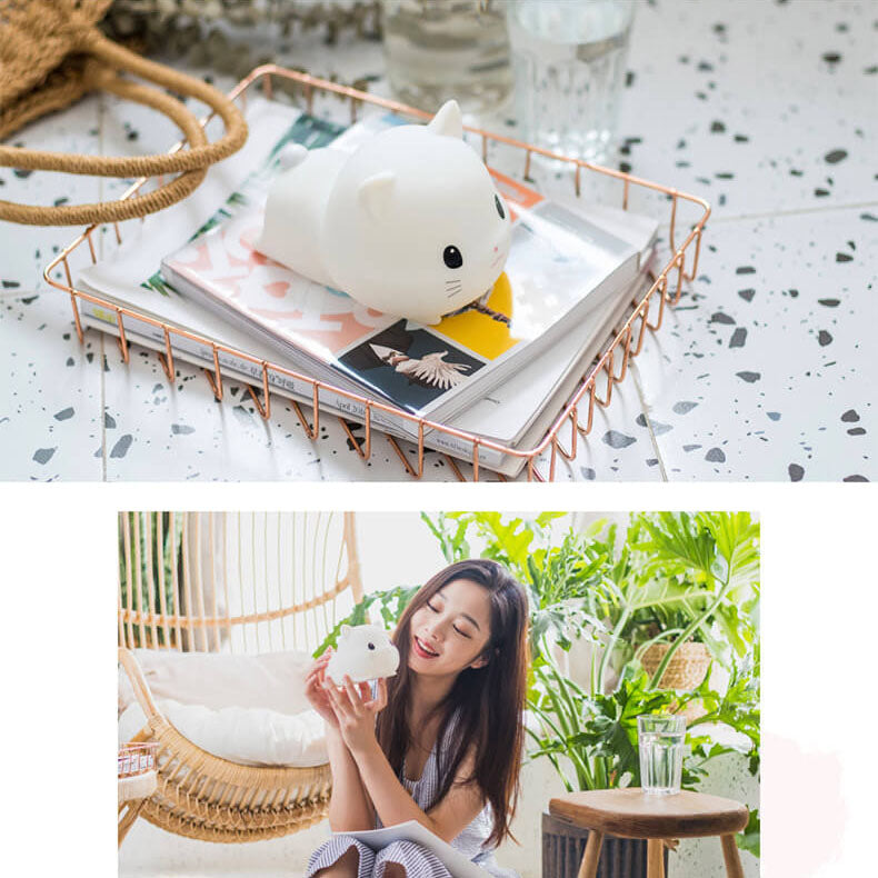 Kreative Sweet Cat Silicone USB LED Night Light Table Lamp