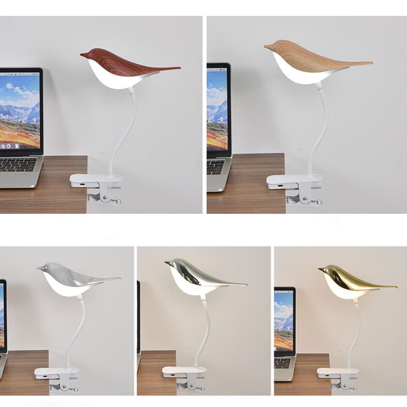Kreative Vogel Clip USB LED Night Light Table Lamp