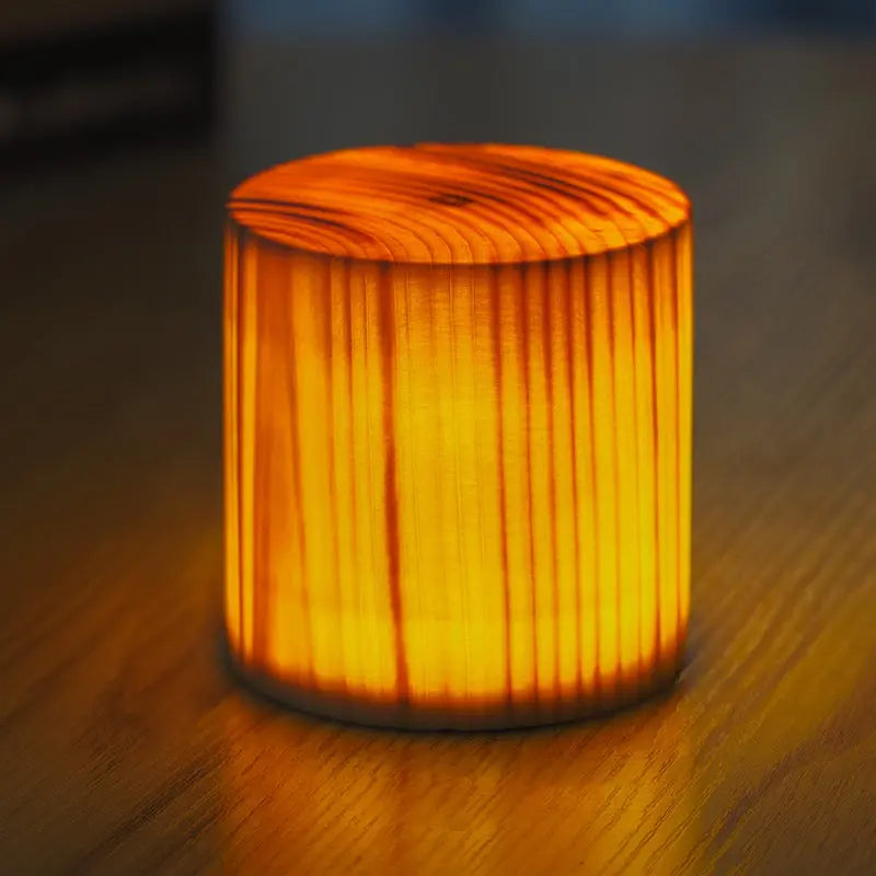 ÉclatBois LED Rechargeable Table Lamp with Touch Control for Home and Office