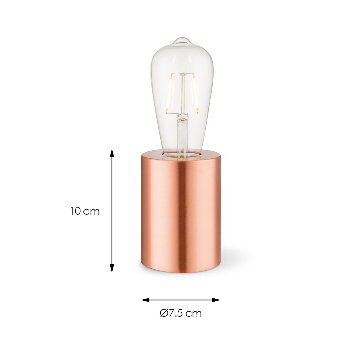 Home Sweet Home Industrial Table Lamp Copper Dimmable 7.5cm