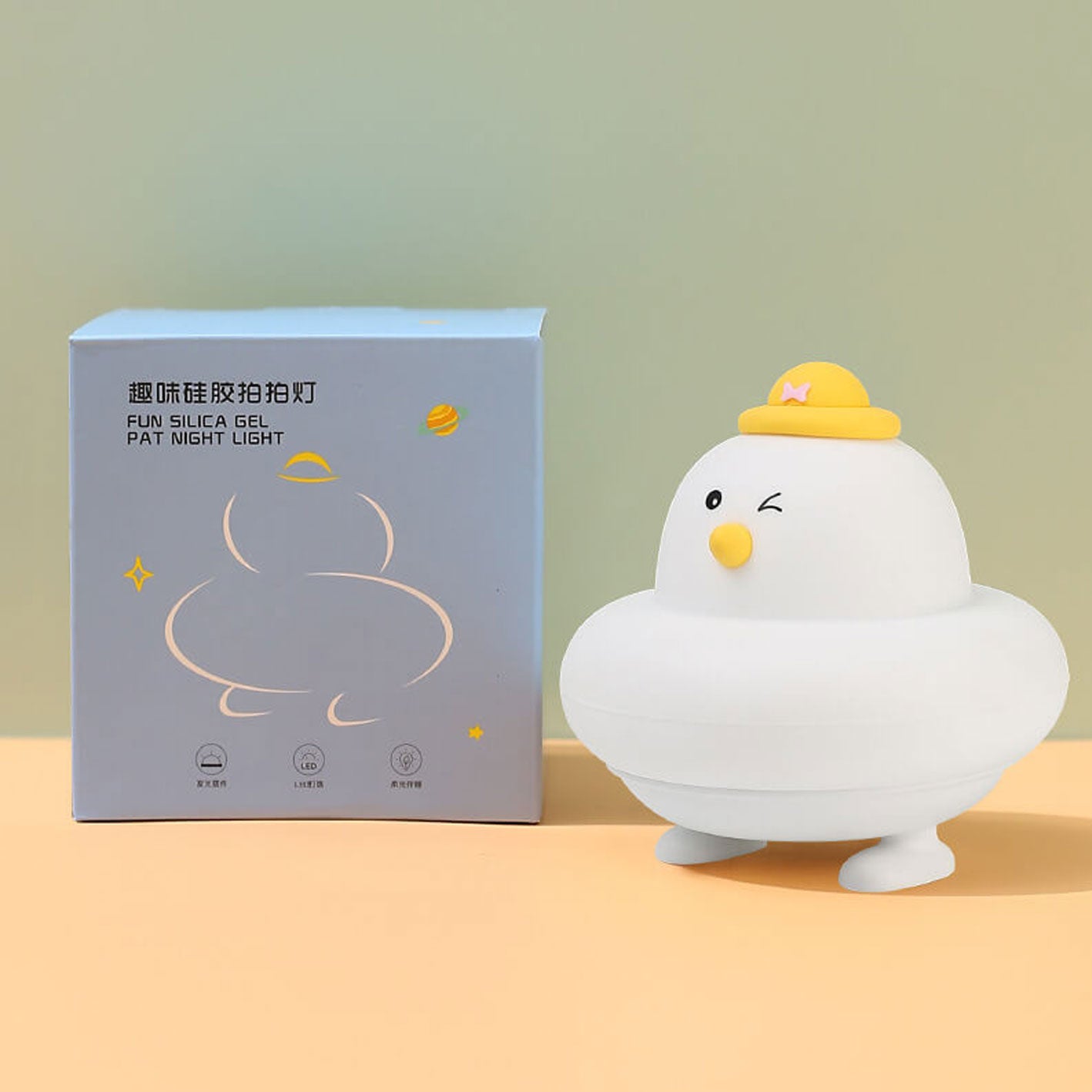 Funny Silicone Cute Little Chicken LED Night Light Table Lamp