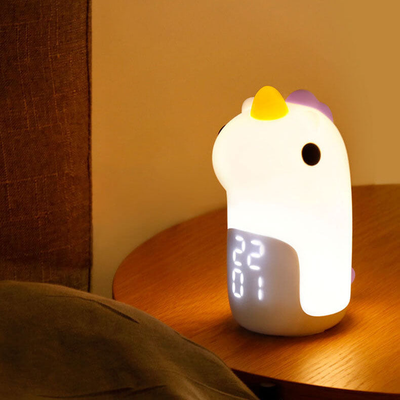 Cartoon Unicorn Timer Alarm Clock LED Night Light