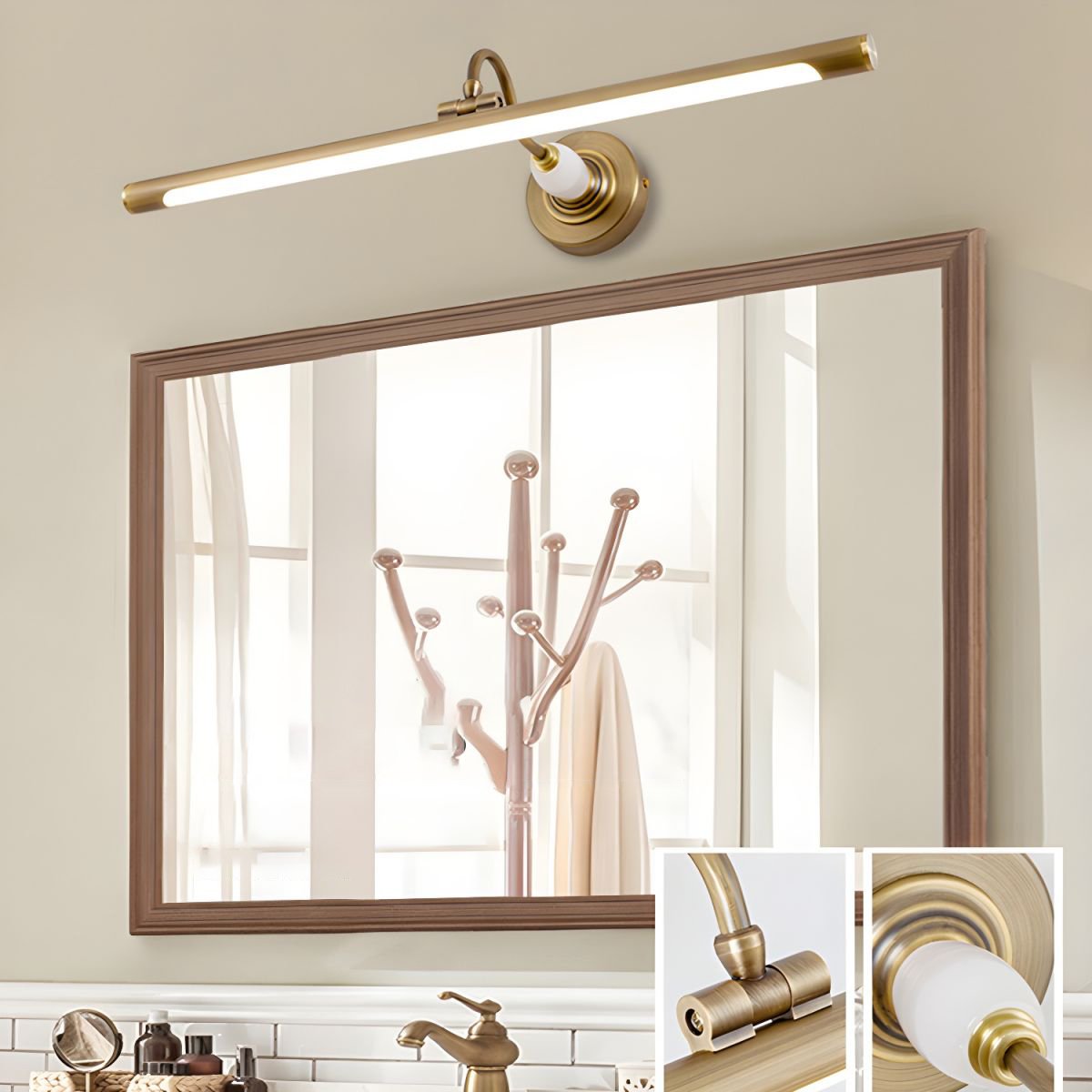 Archer Art Linear Wall Light - Antique Gold LED Design