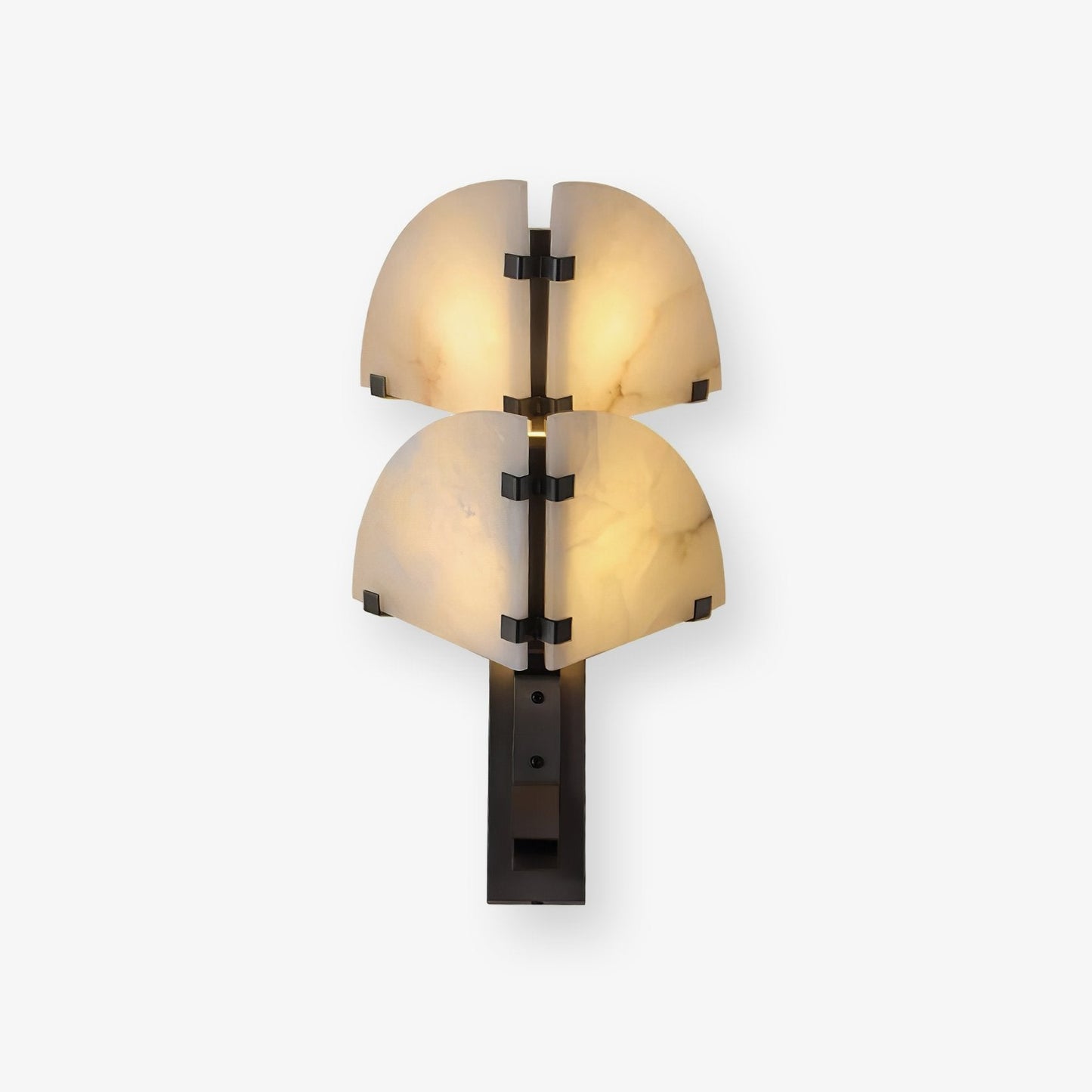 Dione Alabaster Wall Light - LED Indoor Fixture, Black & White