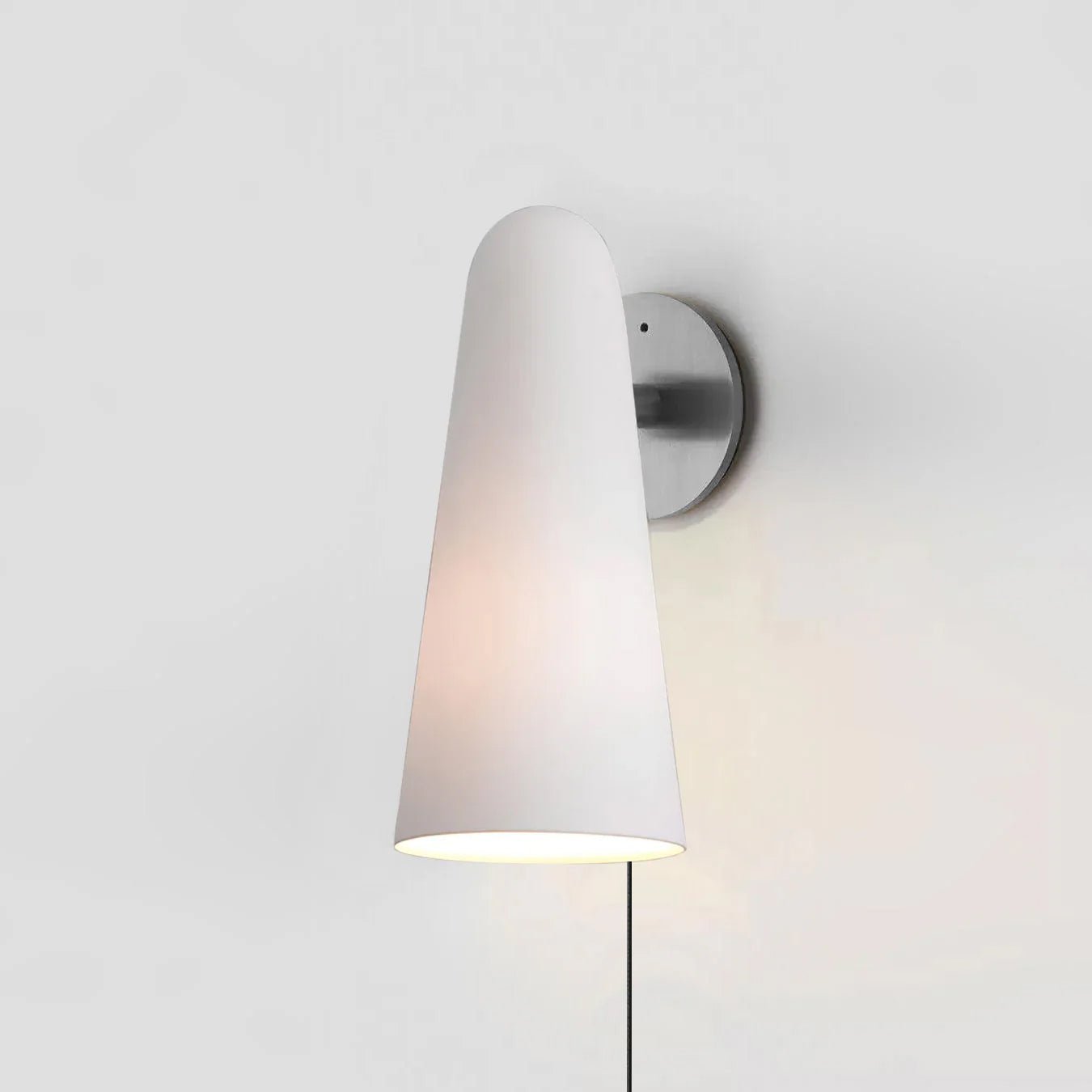 Conical Glass Plug-in Wall Lamp with LED, Indoor Lighting