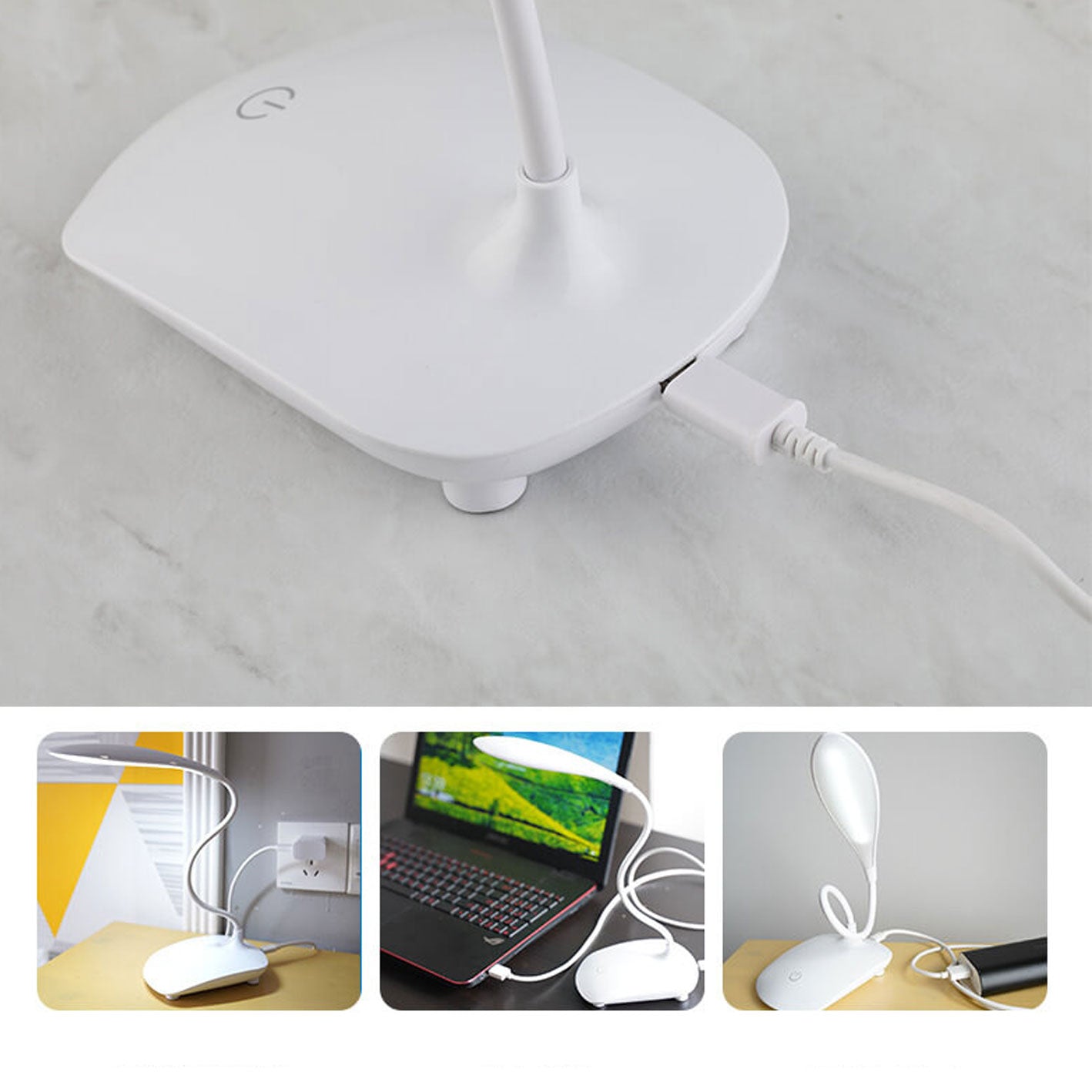 Creative Touch-Activated LED Desk Lamp, Foldable & Rotatable