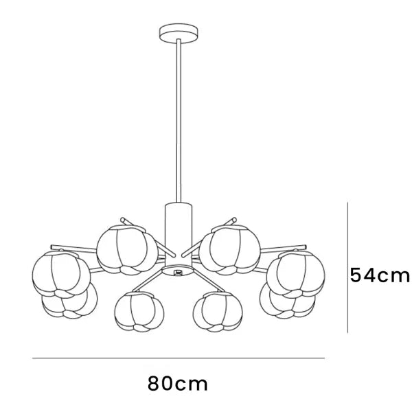 Creative Wooden Cotton Balls Chandelier for Living Room