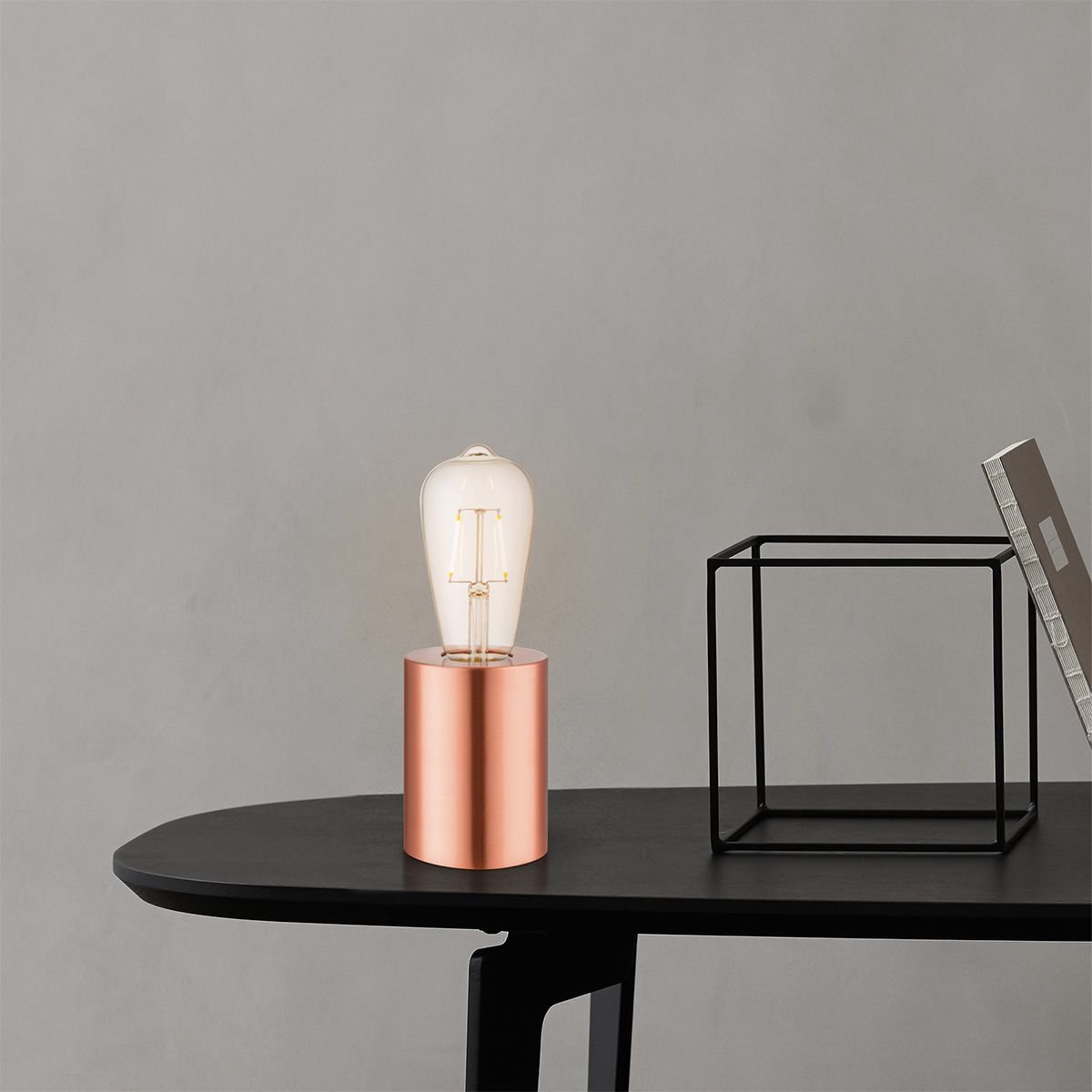 Home Sweet Home Industrial Table Lamp Copper Dimmable 7.5cm