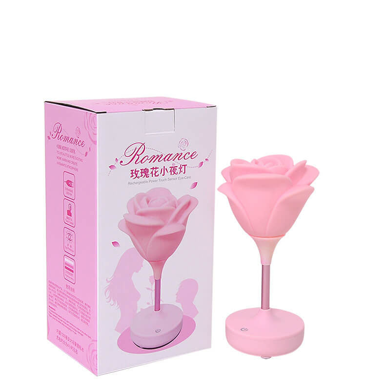 Kreative Romantic Pink Rose USB Rechargeable Touch LED Table Lamp