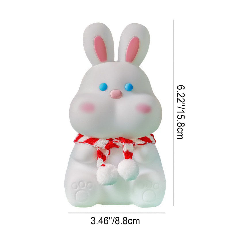 Kreative Cartoon Rabbit Silicone USB LED Night Light Lamp