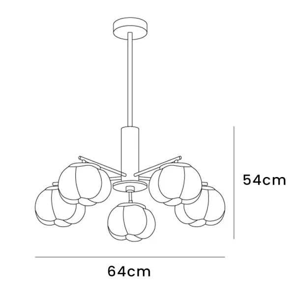 Creative Wooden Cotton Balls Chandelier for Living Room