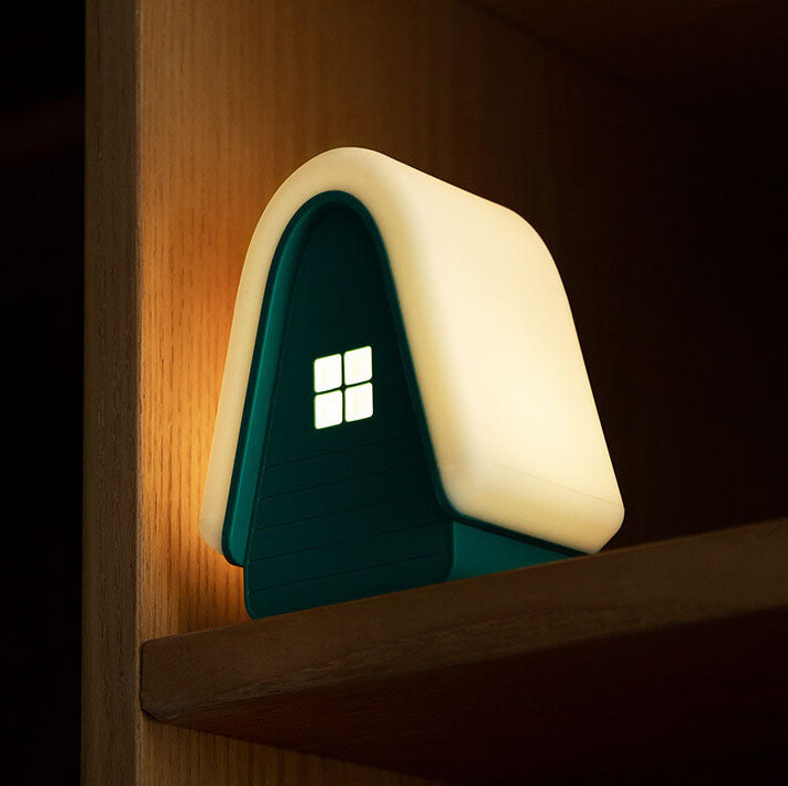 Modern Cartoon Snow House Silicone USB Rechargeable LED Table Lamp