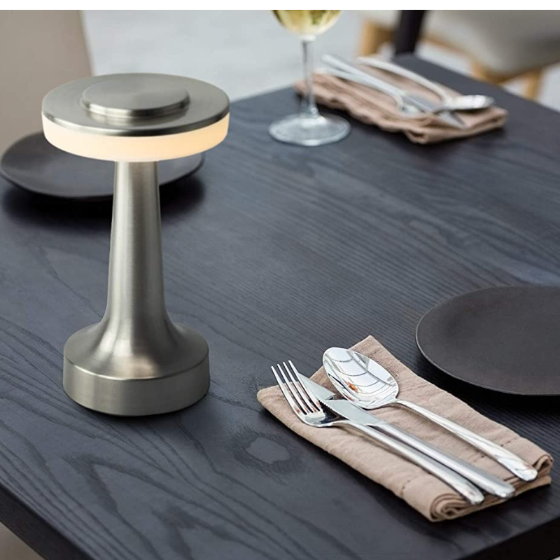 Portable LED Table Lamp with Touch Sensor, 3 Brightness Levels, Rechargeable Battery Up to 48 Hours, Kids Night Light, Bedside Lamp, Gold