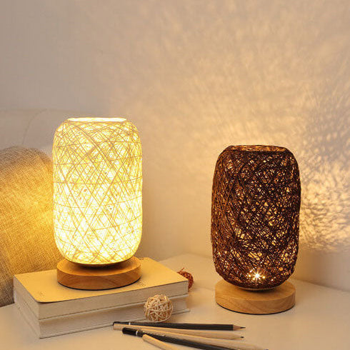 Kreative Twine Rattan Ball LED Dimmable Decorative Table Lamp