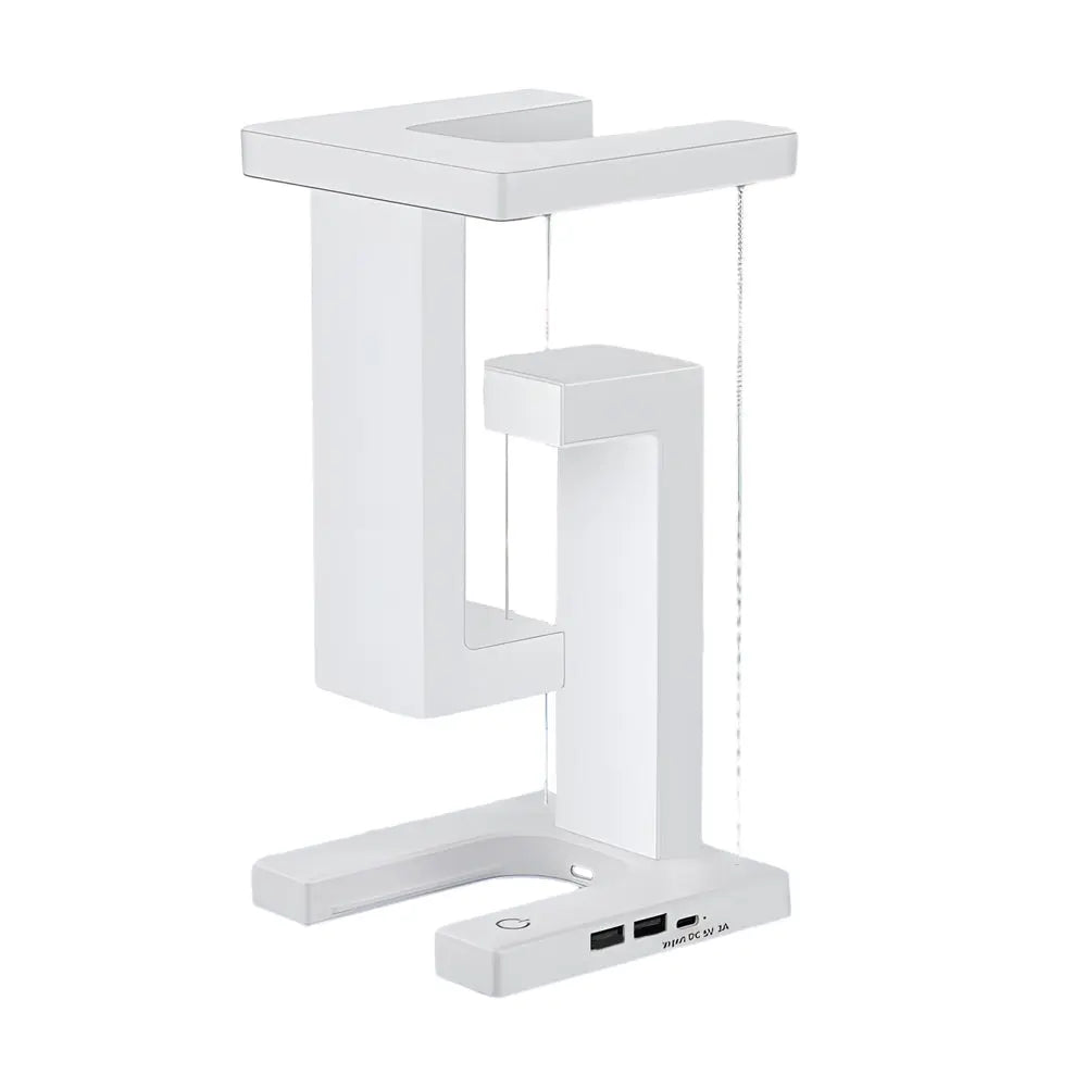 Levitating Anti-Gravity Table Lamp with Wireless Charging and LED Light