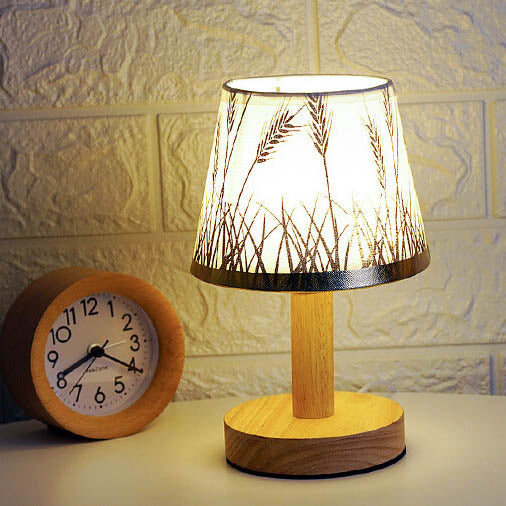 Leinen Drum Shade LED Table Lamp - 1 Light, Modern Design