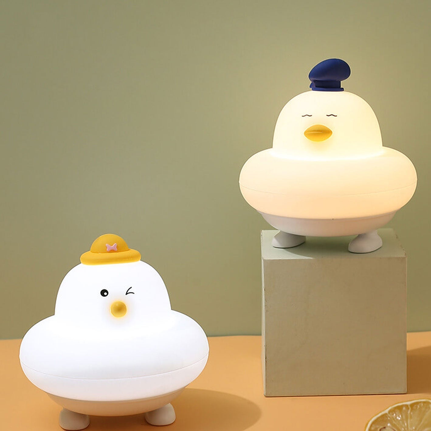 Funny Silicone Cute Little Chicken LED Night Light Table Lamp