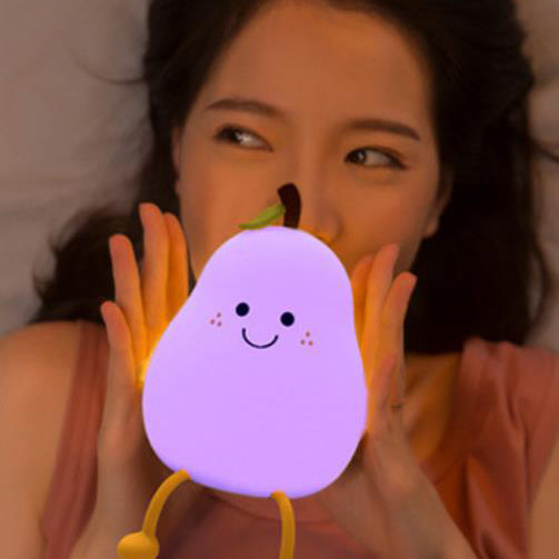 Kreatives Obst Pear Silicone LED Night Light USB Table Lamp