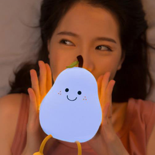 Kreatives Obst Pear Silicone LED Night Light USB Table Lamp