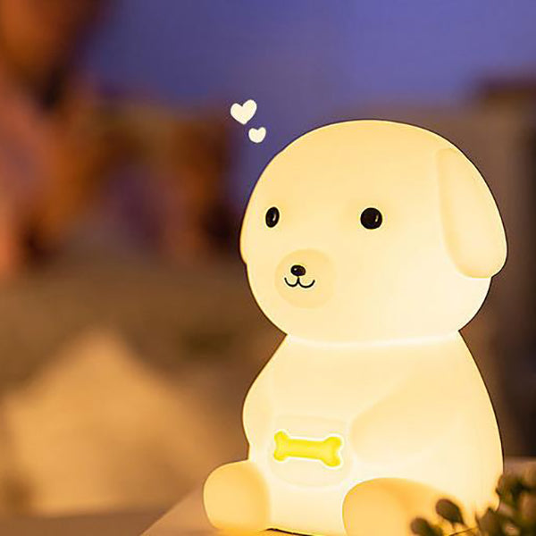 Kreative Silikon Puppy LED Night Light Table Lamp