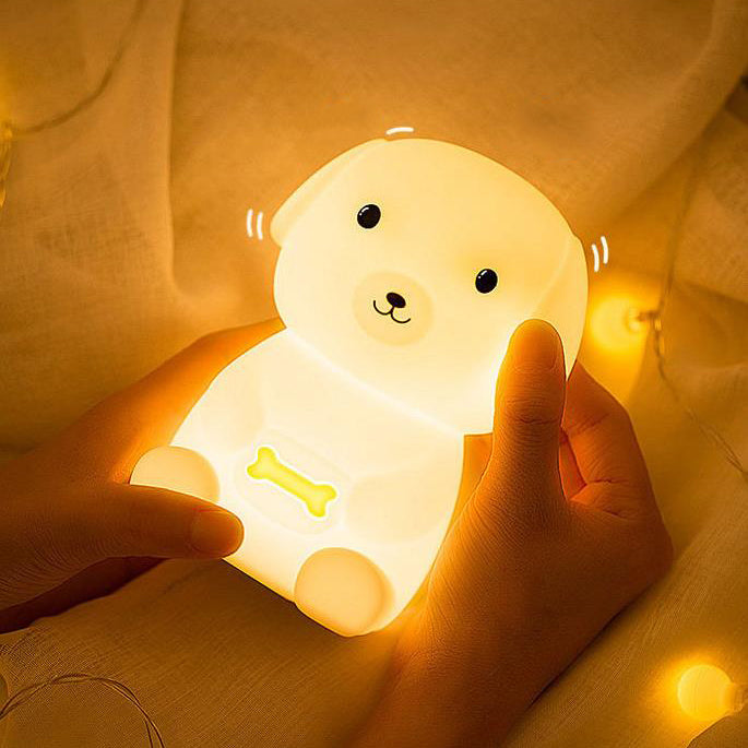 Kreative Silikon Puppy LED Night Light Table Lamp