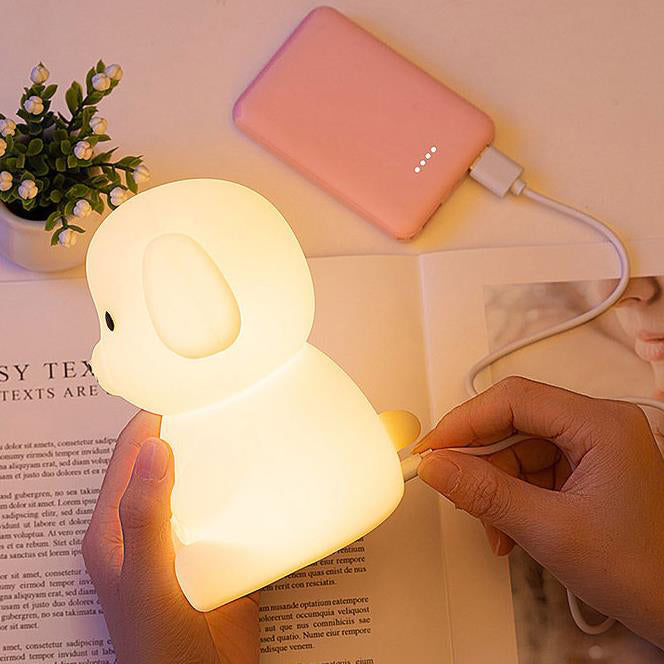 Kreative Silikon Puppy LED Night Light Table Lamp