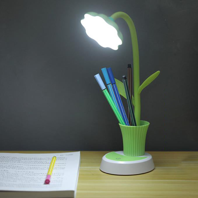 Creative Sunflower Pen Holder LED Desk Lamp