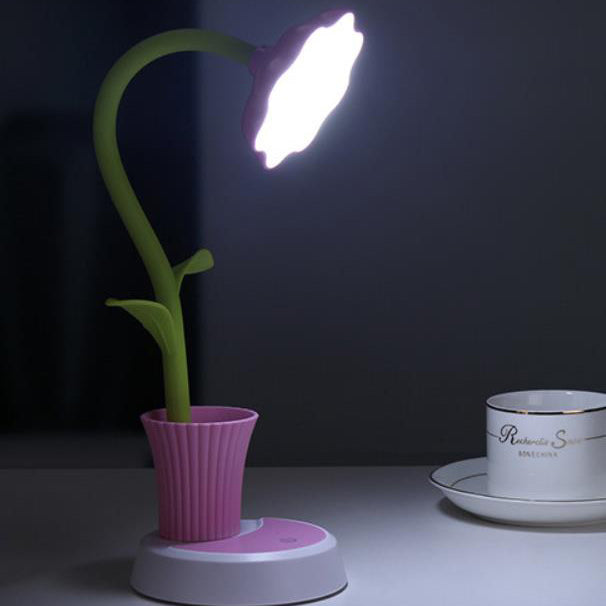 Creative Sunflower Pen Holder LED Desk Lamp