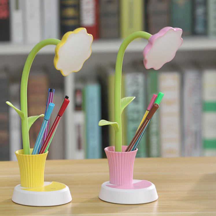 Creative Sunflower Pen Holder LED Desk Lamp