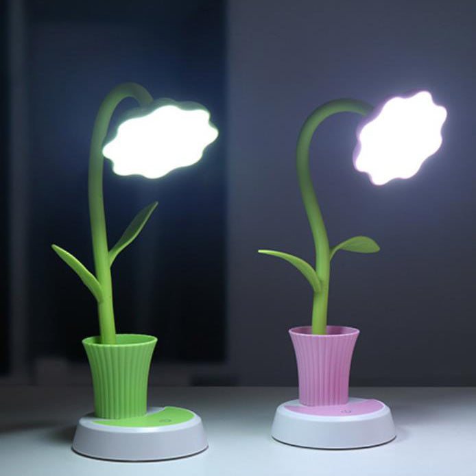 Creative Sunflower Pen Holder LED Desk Lamp