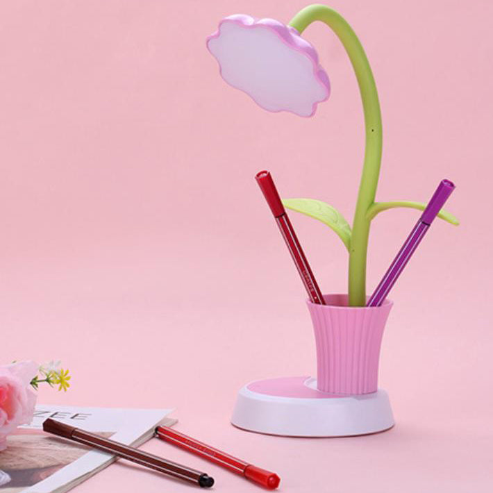 Creative Sunflower Pen Holder LED Desk Lamp