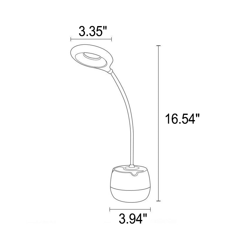Kreative Einfachheit White LED Touch Rechargeable USB Desk Lamp