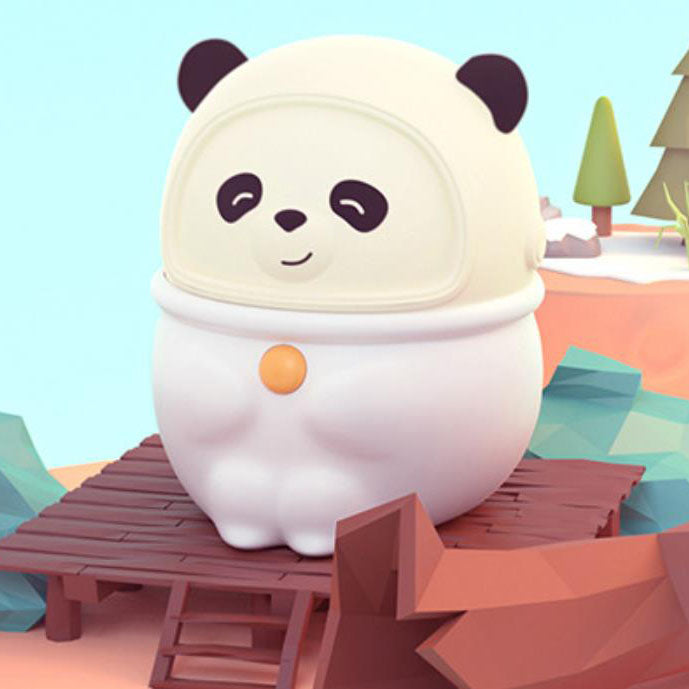 Cartoon Creative Silicone Panda Pig USB LED Night Light Lamp