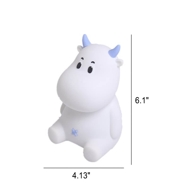 Modern Creative Cute Cow Silicone USB Rechargeable Night Light Table Lamp