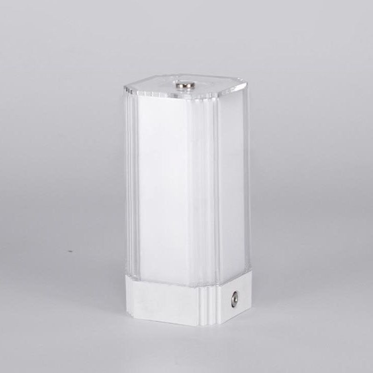 Modern Rechargeable LED Acrylic Table Lamp - White, 300lm