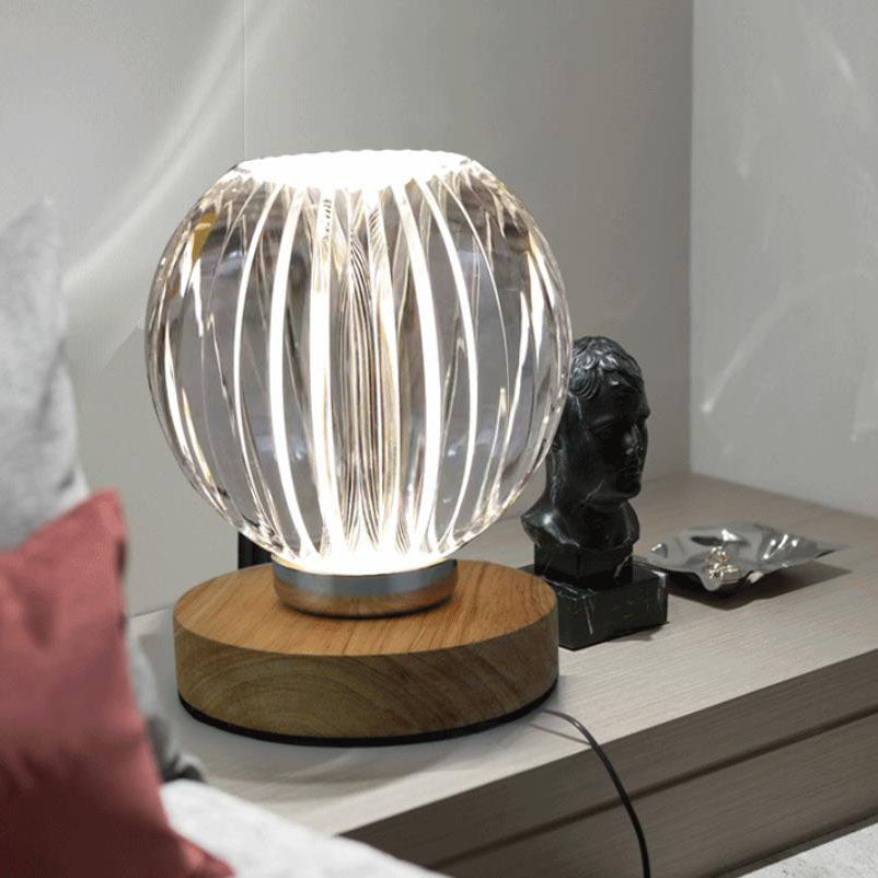Modern Luxury Acrylic Round Ball USB Wireless Touch LED Lamp