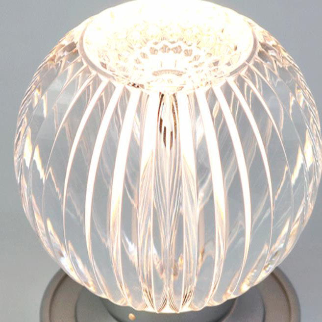 Modern Luxury Acrylic Round Ball USB Wireless Touch LED Lamp