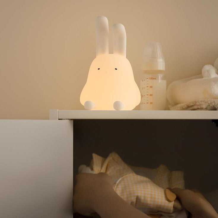 Kreative Sweet Folded Ear Rabbit Silicone LED Table Lamp