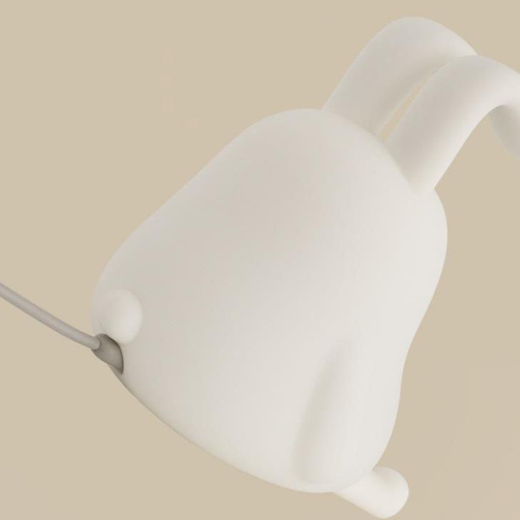 Kreative Sweet Folded Ear Rabbit Silicone LED Table Lamp