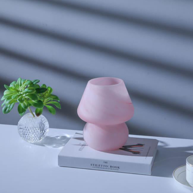 Modern Simplicity Glass Mushroom 1-Light Table Lamp Bedroom