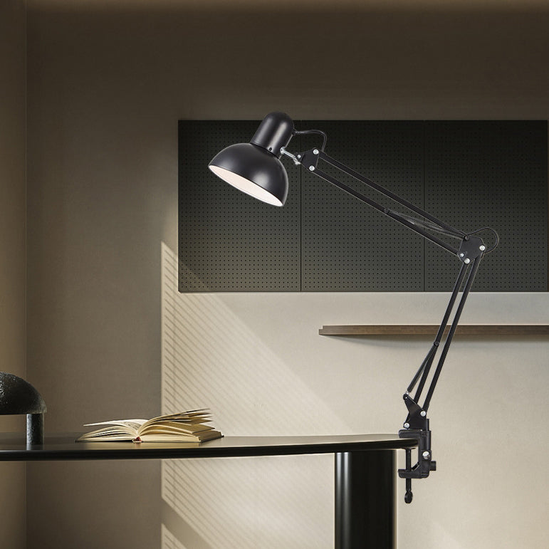Modern Minimalist Adjustable Desk Lamp with Long Arm Clip ABS 1 Light