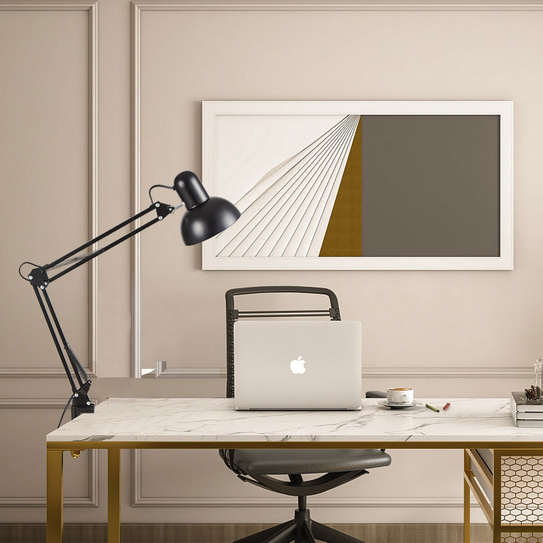 Modern Minimalist Adjustable Desk Lamp with Long Arm Clip ABS 1 Light