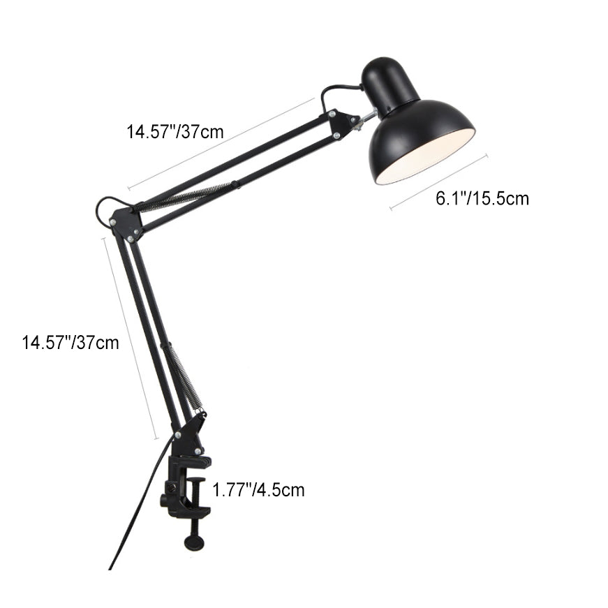Modern Minimalist Adjustable Desk Lamp with Long Arm Clip ABS 1 Light