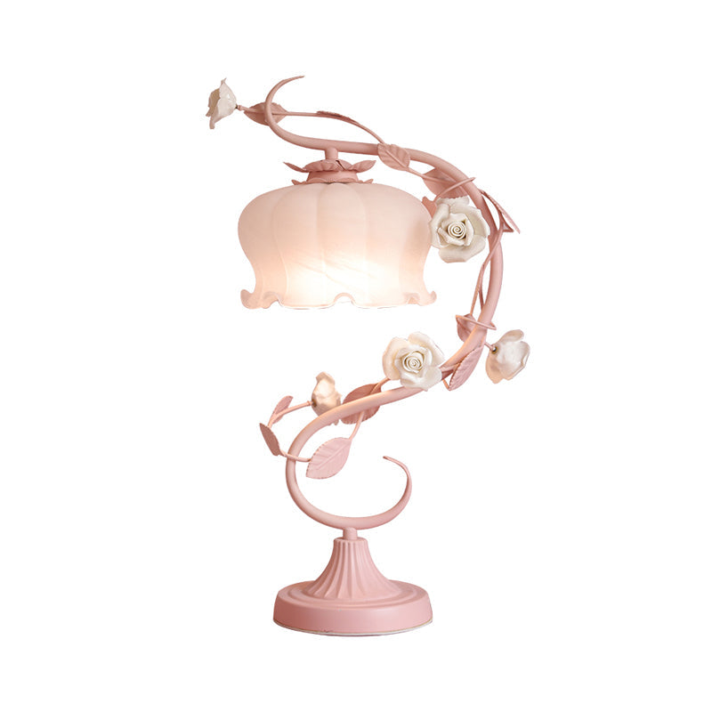 Elegant RoseGlow Covered Rose Lamp – Timeless Beauty and Warm Ambiance