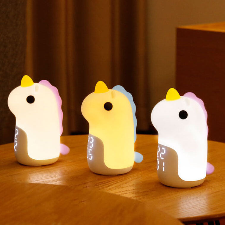 Cartoon Unicorn Timer Alarm Clock LED Night Light